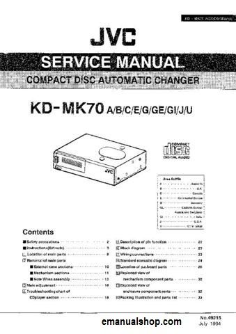 User Manual For Jvc Xl-m403 Cd Automatic Changer